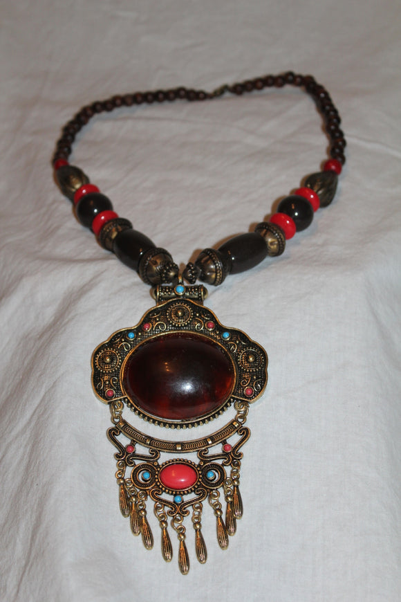 Authentic Handmade Beaded Necklace Black